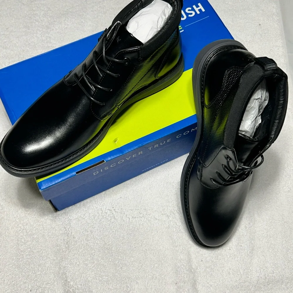 Nunn Bush Black‎ Chase Plain flat heel Chukka Boot Size 8.5 New in Box